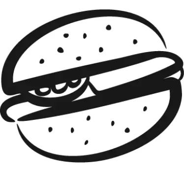 Hamburger sticker - TenStickers