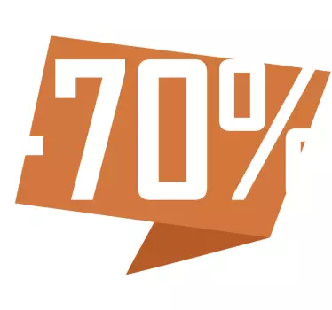 Bedrijfsstickers Korting sticker gepersonaliseerd - TenStickers