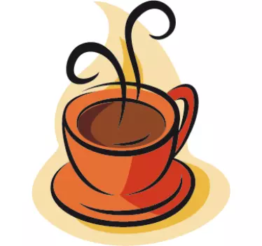 Muursticker kop koffie - TenStickers