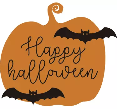 Raamstickers Halloween raam pompoen - TenStickers