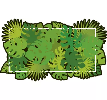Weelderige bladcompositie sticker bed hoofdeinde - TenStickers