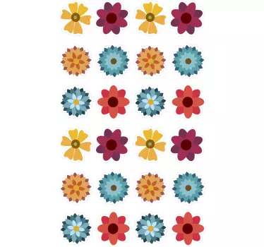 Levendig bloemenelement autosticker - TenStickers