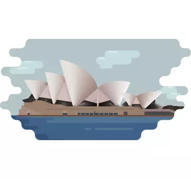 Sydney concertzaal locatie sticker - TenStickers