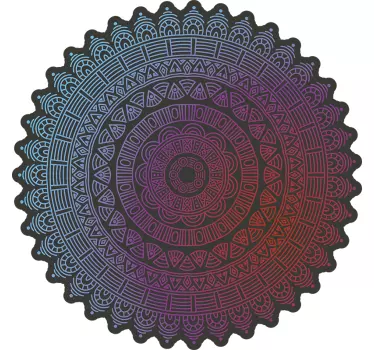 Ingewikkeld cirkelvormig patroon sticker geometrische vormen - TenStickers