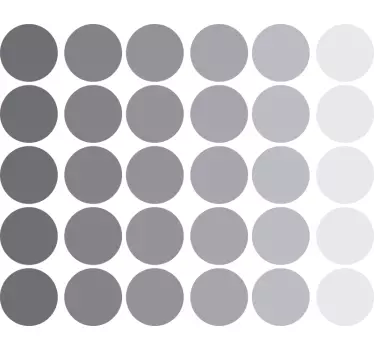 Grijze cirkelpatronen sticker geometrische vormen - TenStickers