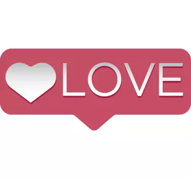 Hart met liefdesboodschap sticker bed hoofdeinde - TenStickers