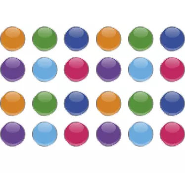Sticker geometrische vormen levendige cirkelvormen - TenStickers