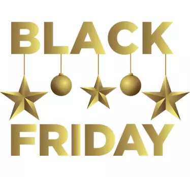 Raamstickers black friday sterren - TenStickers