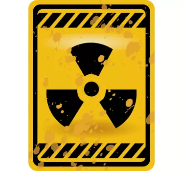 Sticker teken radioactiviteit deur - TenStickers