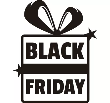 Black friday sticker etalage in cadeau - TenStickers