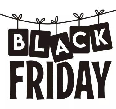 Black friday sticker etalage aan een slinger - TenStickers