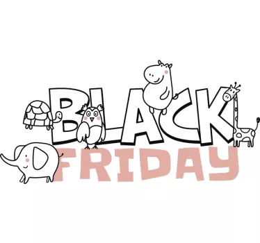 Zwarte vrijdag-uitverkoopevenement black friday sticker - TenStickers