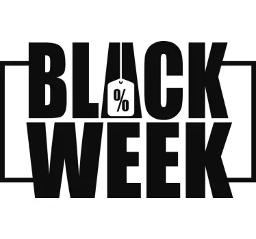 Bedrijfsstickers black week voor korting - TenStickers