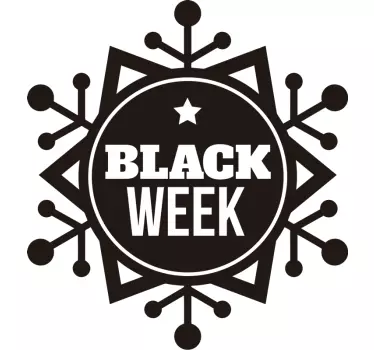Zwarte week uitverkoop promotie korting sticker - TenStickers