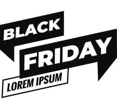 Black friday sticker gepersonaliseerd etalage - TenStickers