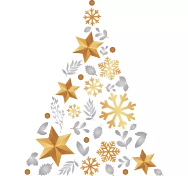 Kerststickers met bladeren - TenStickers