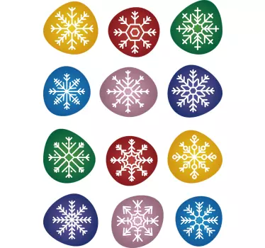 Kerststickers kristallen - TenStickers