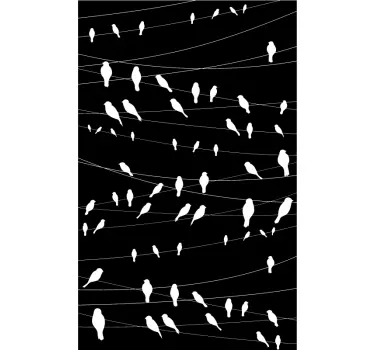 Raamstickers doorschijnende vogels - TenStickers
