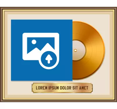Gouden plaat met naam rocksticker - TenStickers