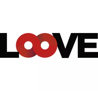 Decoratieve "love" muursticker - TenStickers
