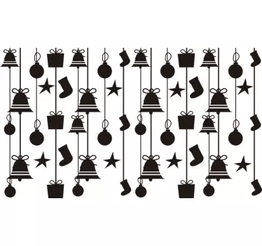 Kerst raamsticker kerstsokken - TenStickers