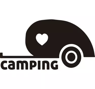 Camper sticker hart camping caravan - TenStickers