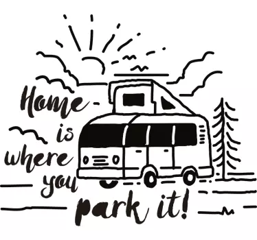 Camper sticker quote - TenStickers