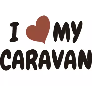 Ik hou van mijn caravan voertuig sticker - TenStickers