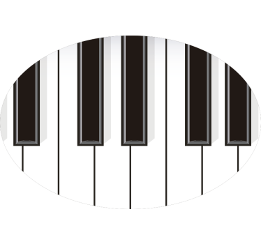 Piano voor auto zelfklevende autosticker - TenStickers