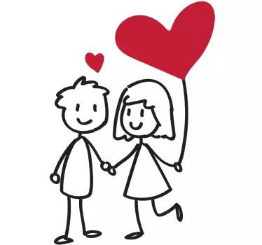 Muurstickers liefde koppel - TenStickers
