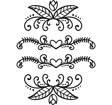 Bloemen bruiloft bruiloft zelfklevende autosticker - TenStickers