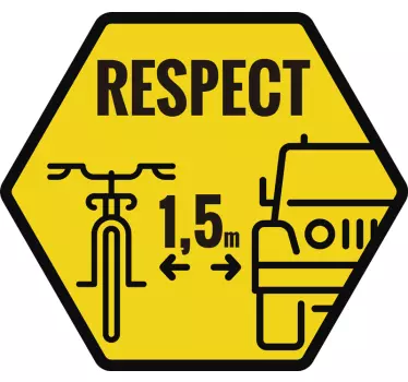 Auto sticker afstand bewaren - TenStickers
