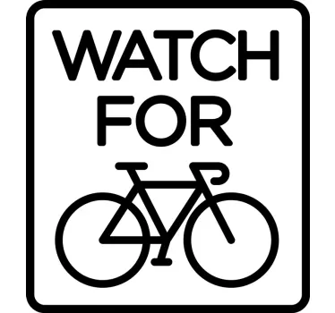 Fiets stickers pas op! - TenStickers