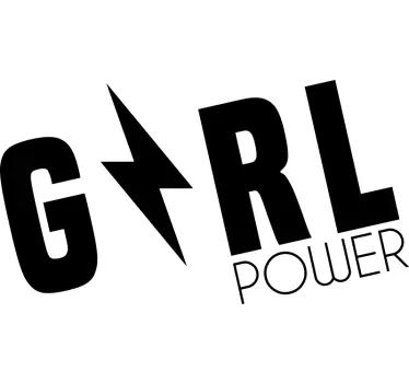 Feministische girl power muursticker - TenStickers