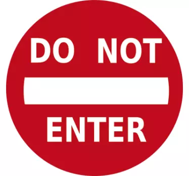 Muursticker verkeersbord Do Not Enter - TenStickers
