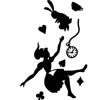 Alice in wonderland sprookjes stickers - TenStickers