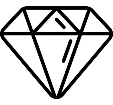 Muurstickers objecten diamant silhouette - TenStickers