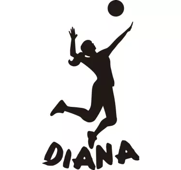Volleybal speler silhouet muur decor - TenStickers