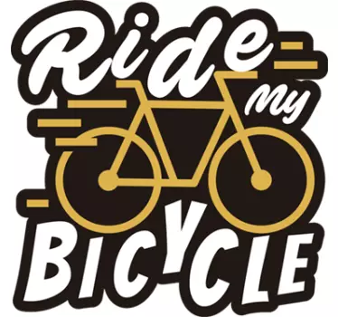Op mijn fiets rijden autosticker - TenStickers
