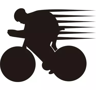 Fiets sticker snelle sporter - TenStickers