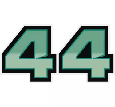 Sticker voor auto Lewis Hamilton 44 - TenStickers