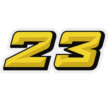 Auto sticker gepersonaliseerde nummers - TenStickers