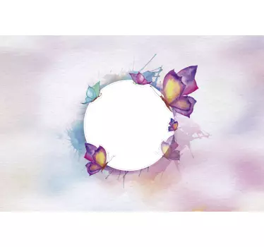 Gekleurde vlinder zelfklevende raamsticker - TenStickers