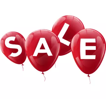 Zomeruitverkoop ballonnen korting sticker - TenStickers