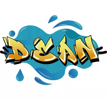 Graffiti naam splash stedelijke sticker - TenStickers
