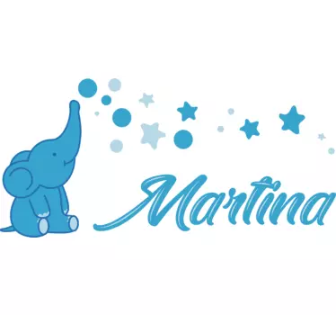 Baby olifant illustratie sticker - TenStickers