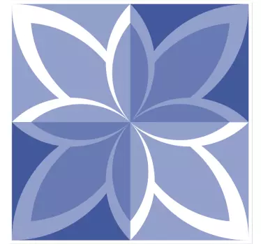 Bloemenpatroon motief sticker geometrische vormen - TenStickers