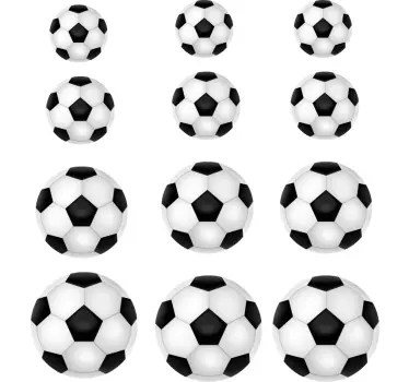 Muursticker voetbal set kinderkamer - TenStickers