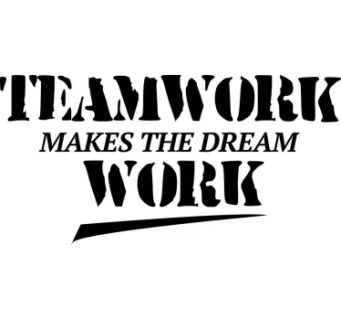 Tekst sticker kantoor quote teamwork - TenStickers