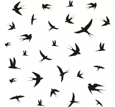 Raamzelfklevende vogel muursticker - TenStickers